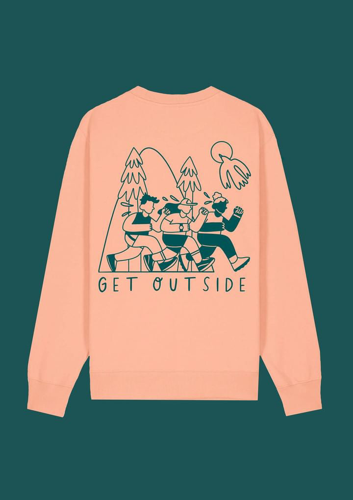 Unisex Run Sweatshirt Peach