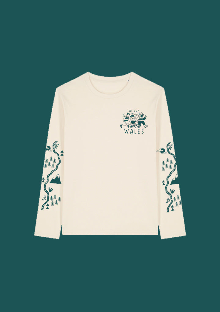 Unisex Run Long Sleeve Tee in Natural