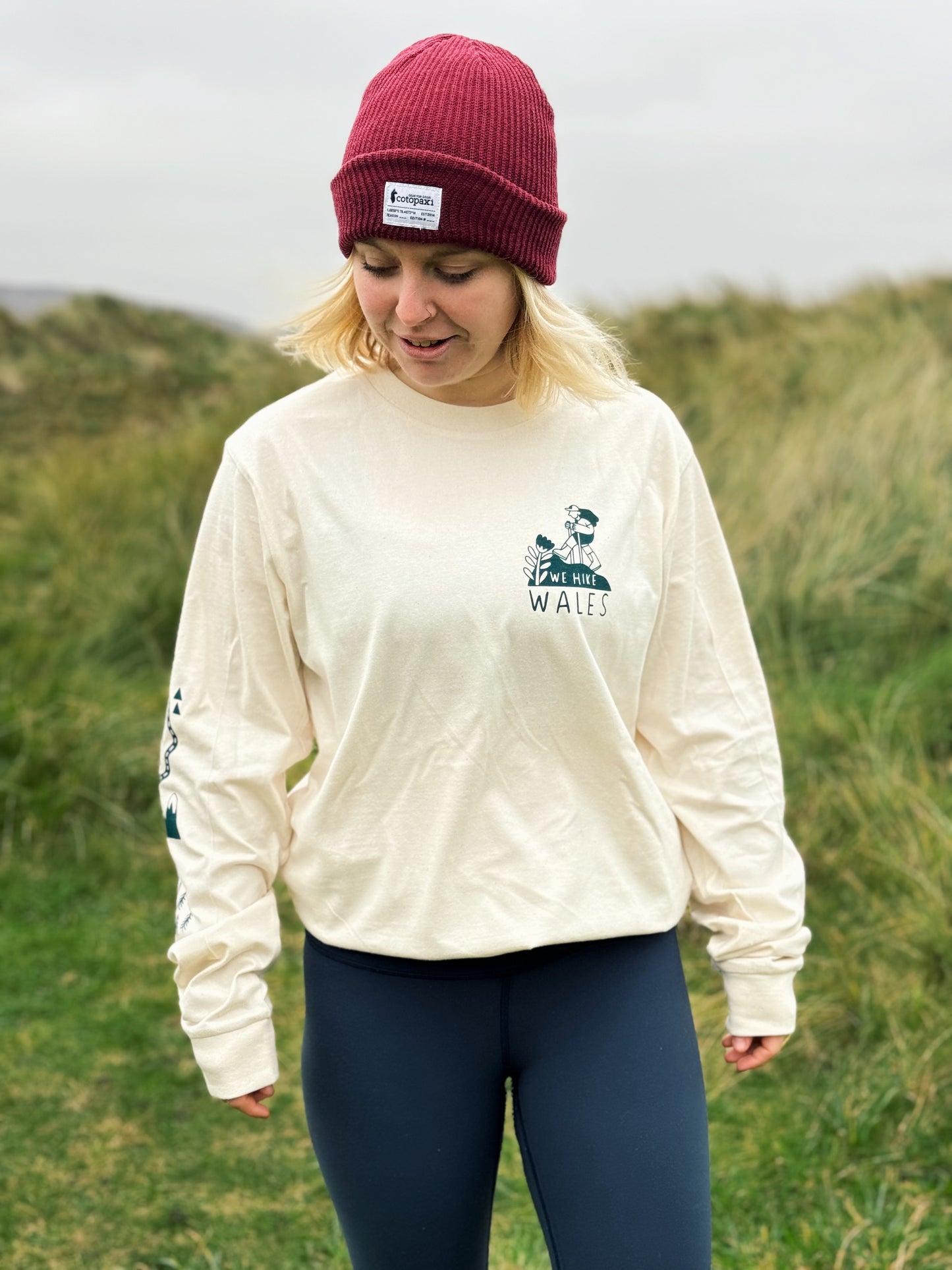 Unisex Hike Long Sleeve Tee in Natural