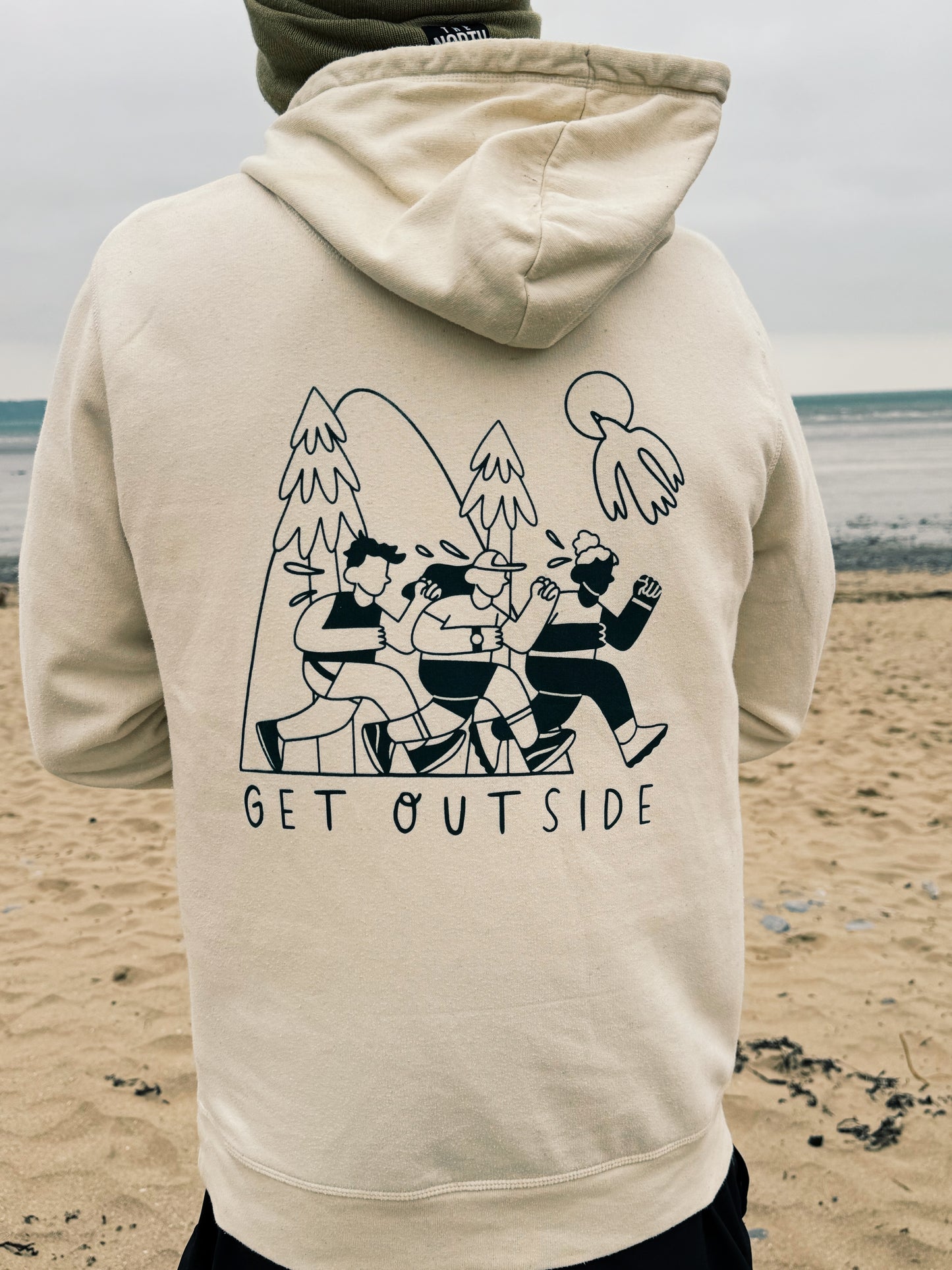 Unisex Run Hoodie in Natural