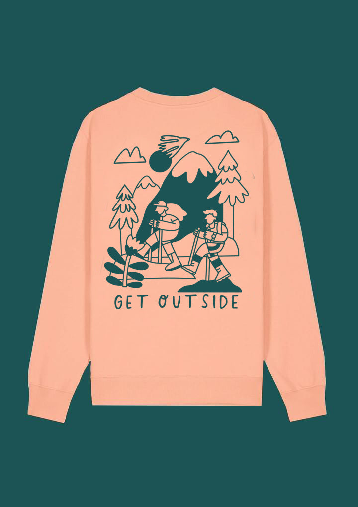 Unisex Hike Sweatshirt in Peach