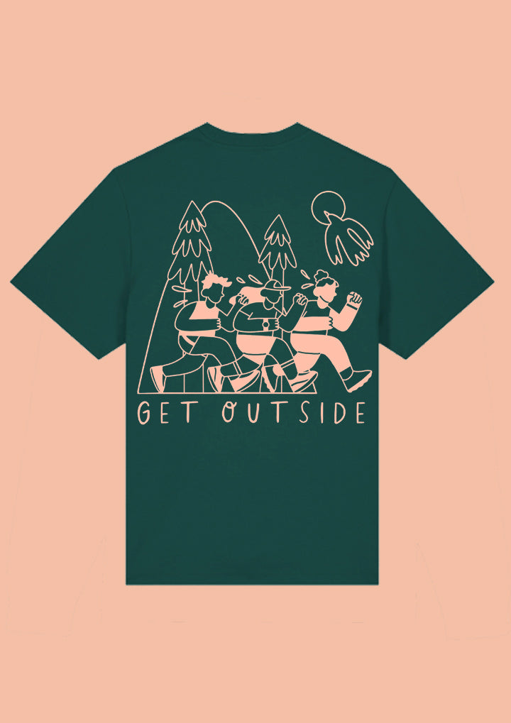 Unisex Run Tee in Green