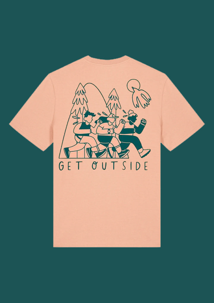 Unisex Run Tee in Peach