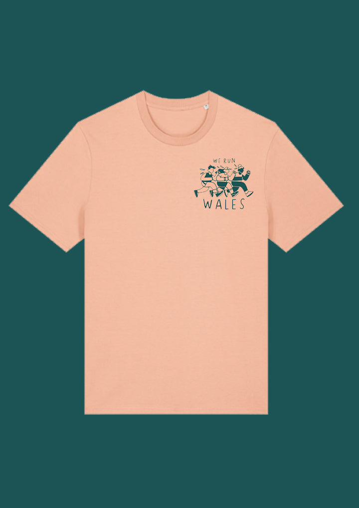 Unisex Run Tee in Peach