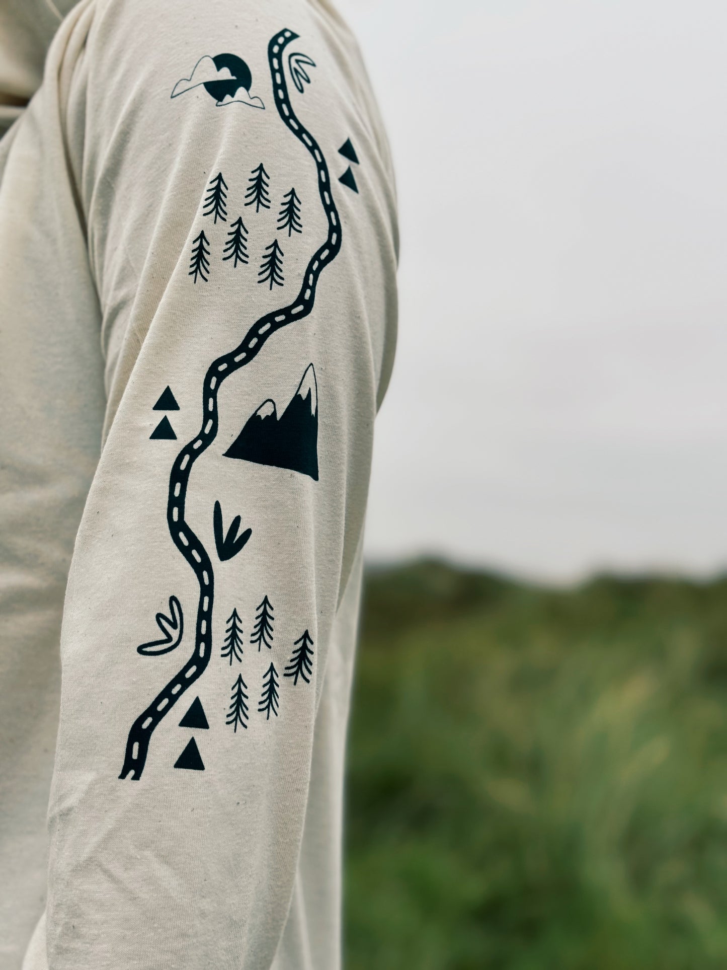 Unisex Hike Long Sleeve Tee in Natural