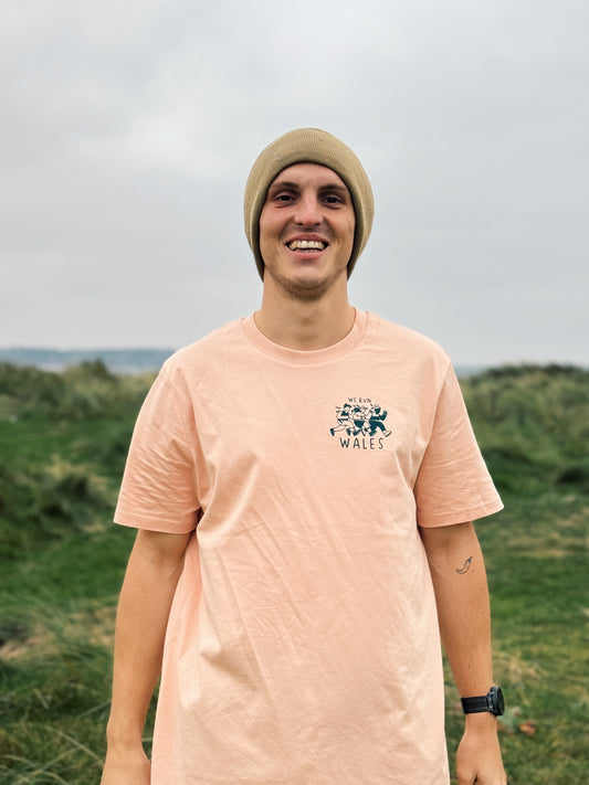 Unisex Run Tee in Peach