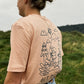 Unisex Hike Outline Tee in Peach