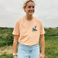 Unisex Hike Outline Tee in Peach